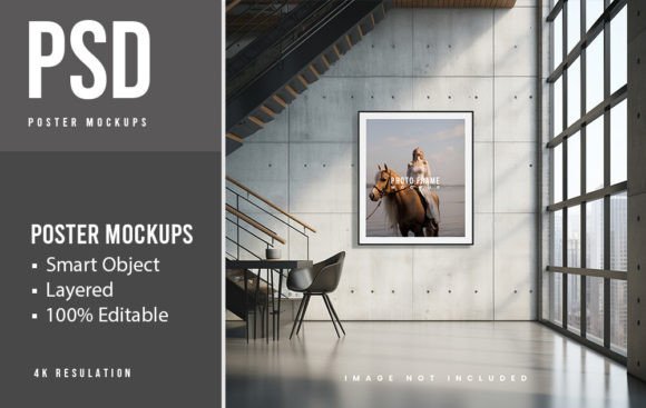 Download PSD Indoor Poster Mockup - Poster mockup Collection