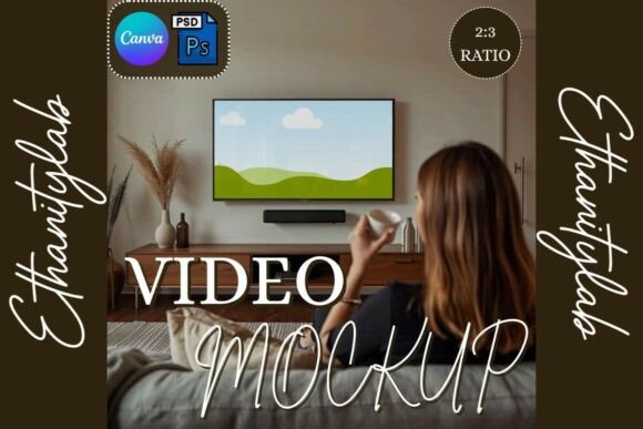 Download Video TV Frame Mockup | Canva &amp; PSD - Frame mockup Collection