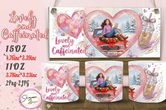 Download Lovely&amp;Caffeinated Valentine Coffee MUG - Premium Resources