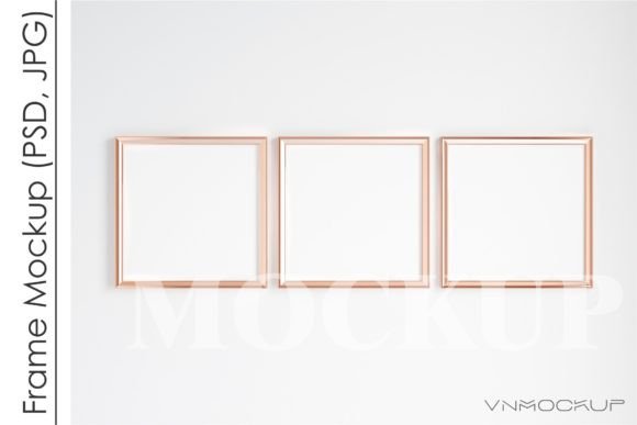 Download Gold Square Frame Mockup, Poster Mockup - Poster mockup Collection